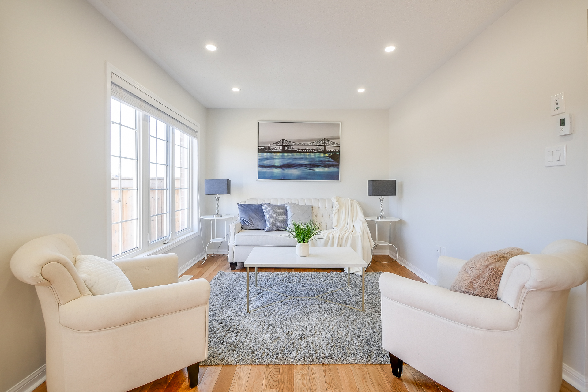 real estate photography one point perspective angle living room