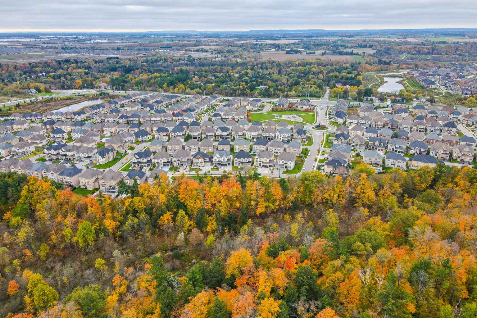 real estate photography autumn aerial