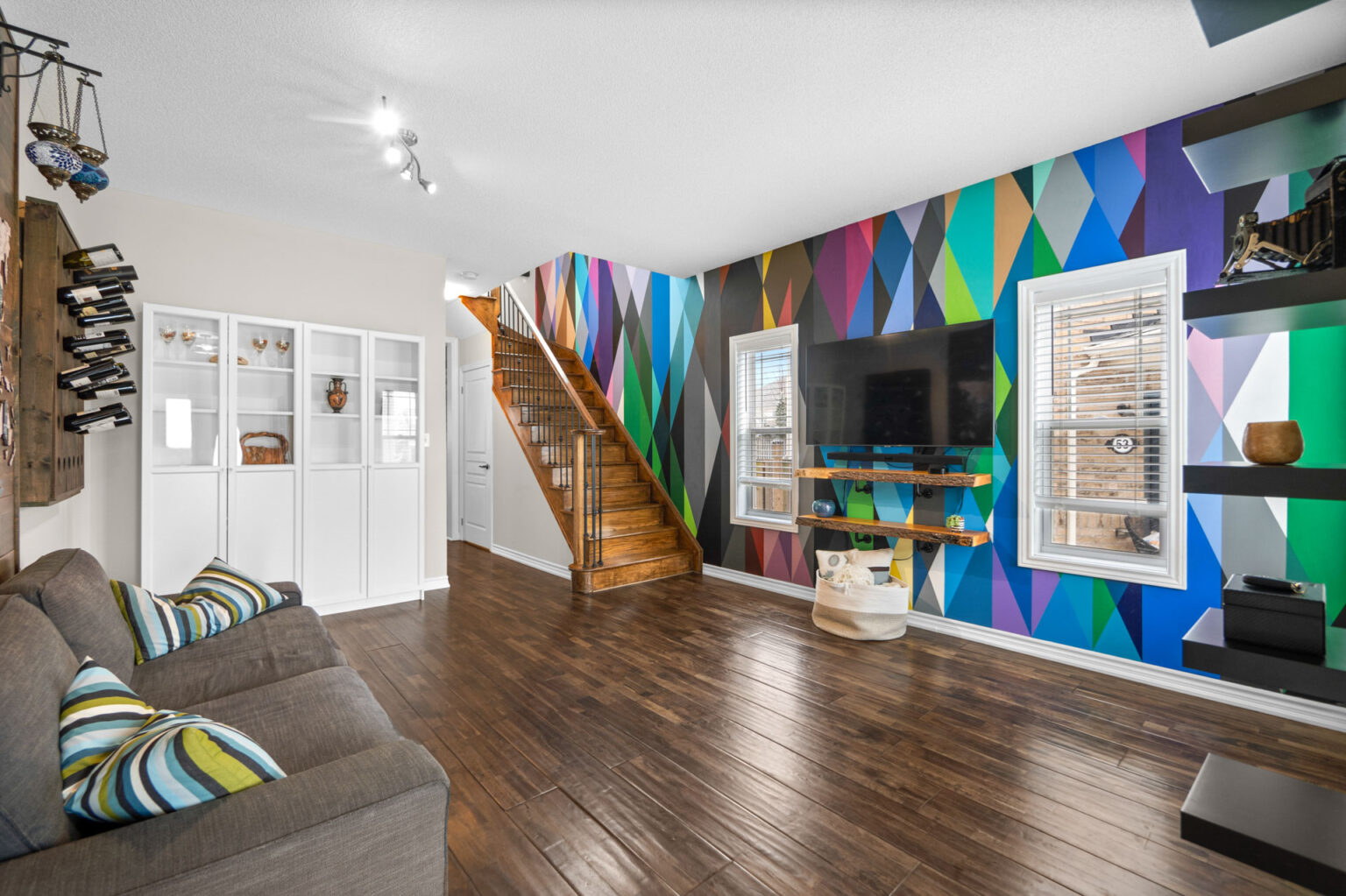 real estate photography burlington living room