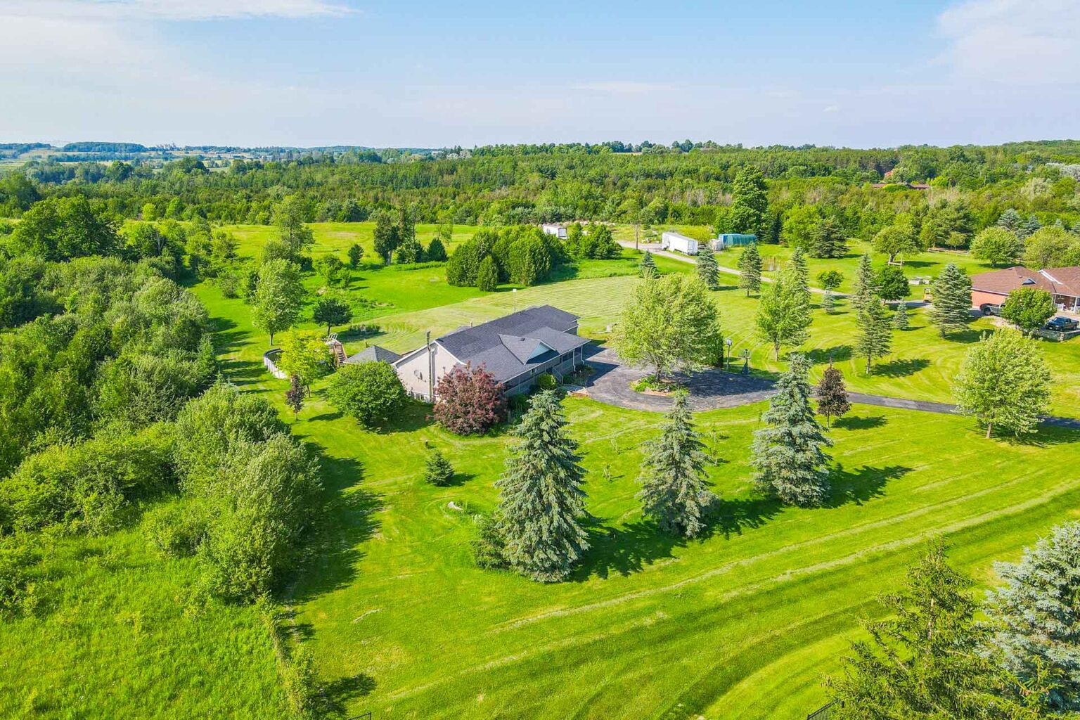 real estate photography exterior ravine aerial